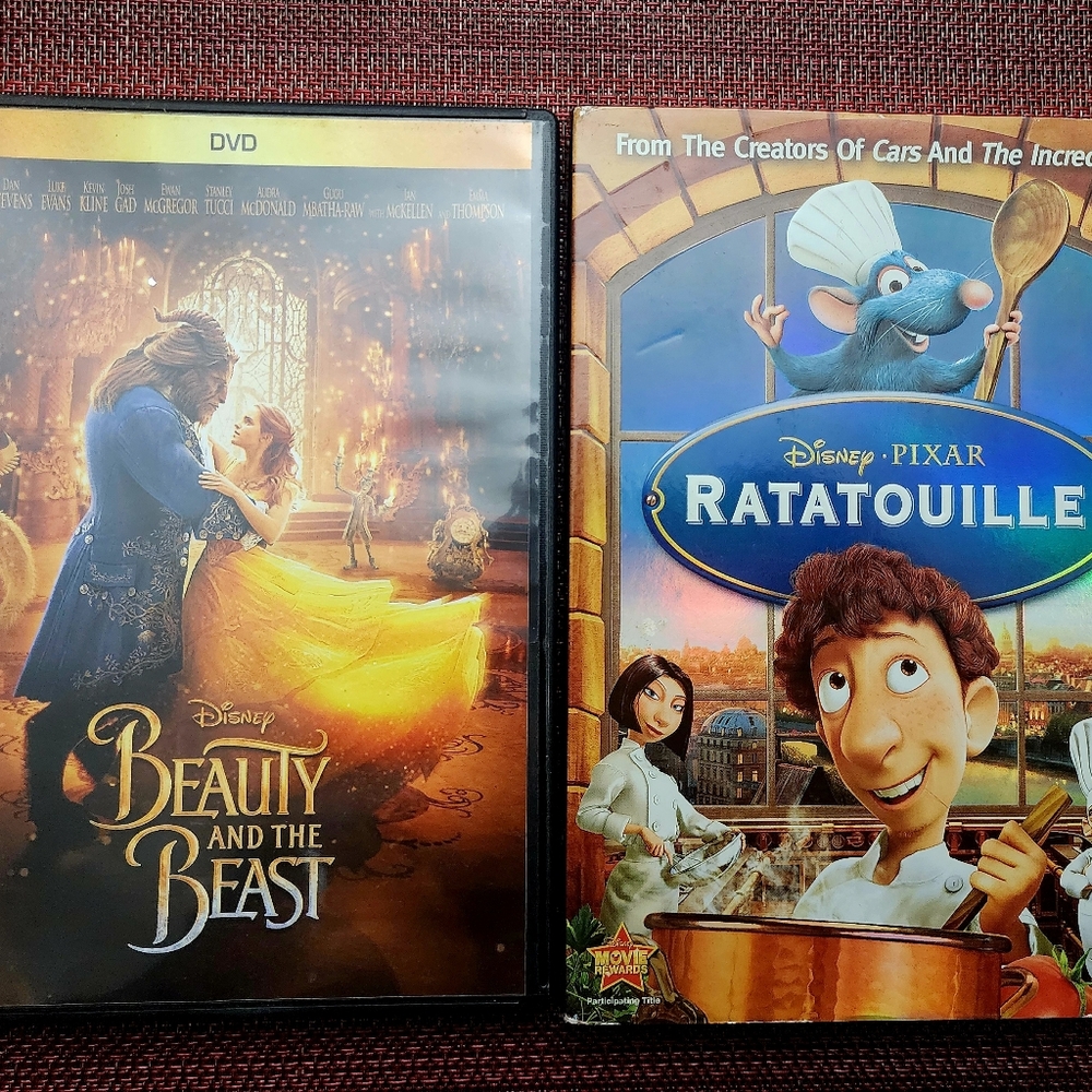 Disney Beauty and the Beast & Ratatouille DVD Set - Yellow and Blue